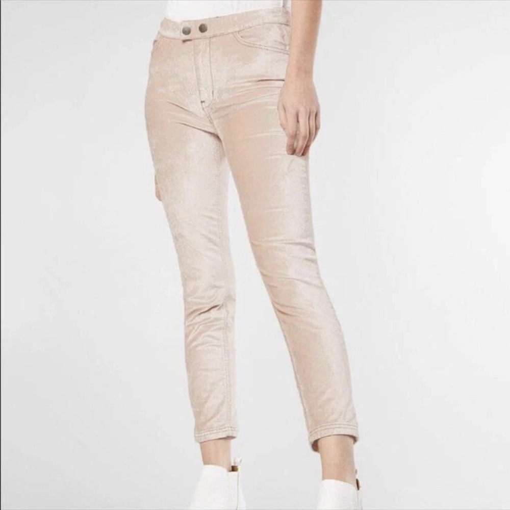 We The Free People Women's Jeans Size‎ 25 Sweet Jane Champagne Velvet Skinny